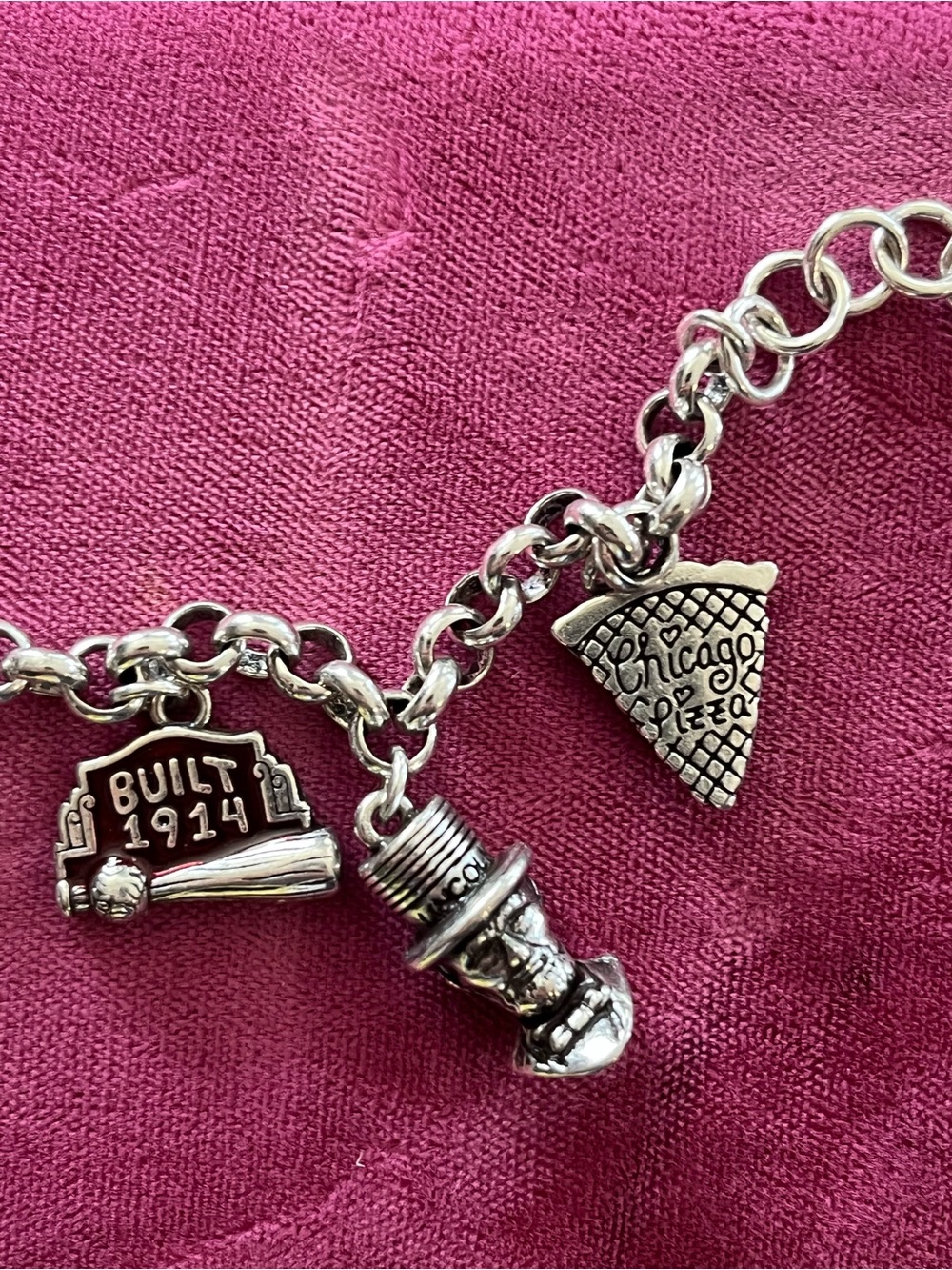 Brighton Illinois & Chicago State Charm Bracelet- 7” to 8” - Picture 8 of 10